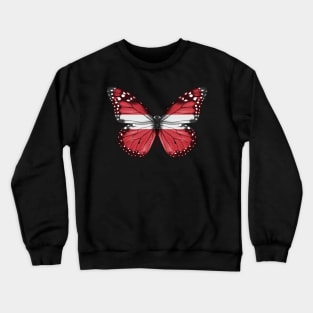 Latvian Flag  Butterfly - Gift for Latvian From Latvia Crewneck Sweatshirt